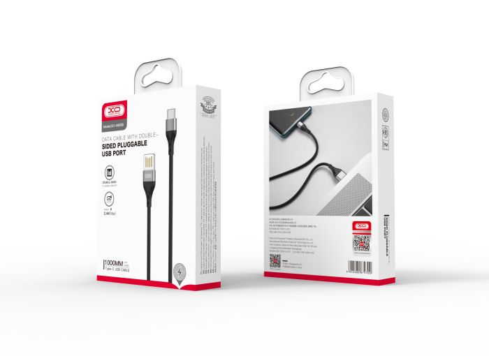 Кабель XO NB188 USB-A USB-C Сірий