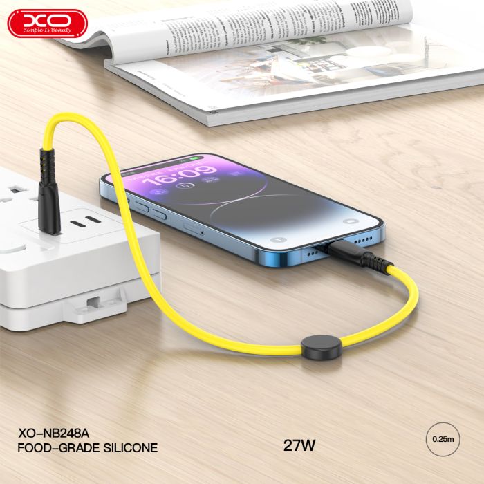 Кабель XO NB-Q248A USB-C Lightning Жовтий