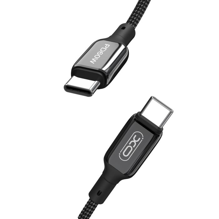 Кабель XO NB-Q180B USB-C USB-C Чорний
