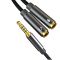 Кабель XO NB-R197 Кабель 3.5mm*3.5mm NB-R197 2-in-1 Чорний