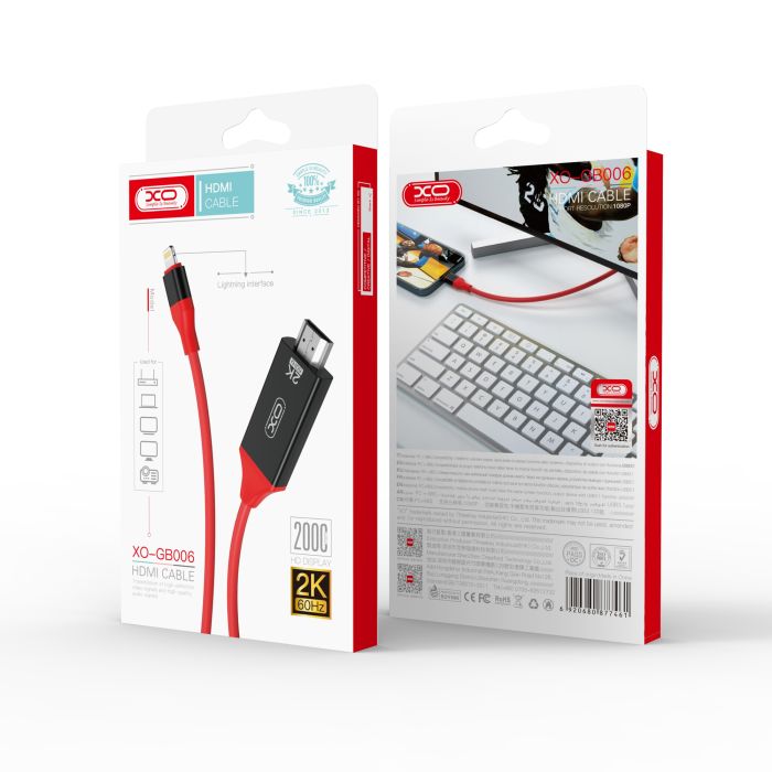 Кабель XO GB006 Кабель Light-HDMI GB006 1.8m Чорний