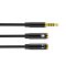 Кабель XO NB-R197 Кабель 3.5mm*3.5mm NB-R197 2-in-1 Чорний
