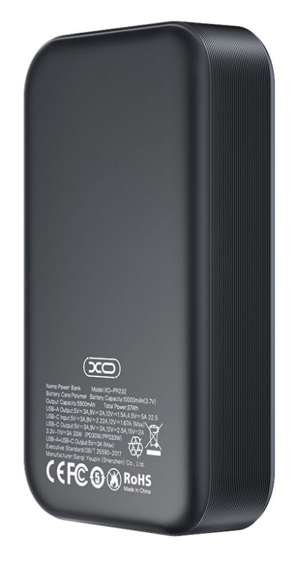 Павербанк XO PR-232 10000 mAh Grey