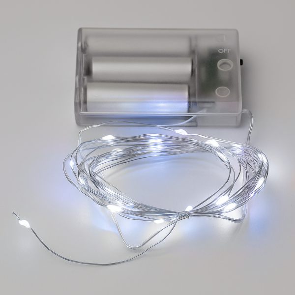 Декоративна гірлянда Altalusse INL-2105B-30 Холодний 30LED, 3м, 2 режими, 3*AA + 12 батарейок