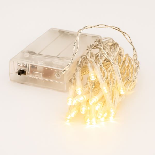 Декоративна гірлянда Altalusse INL-2401B-20 Теплий 20LED, 3м, 2 режими, 3*AA + 12 батарейок