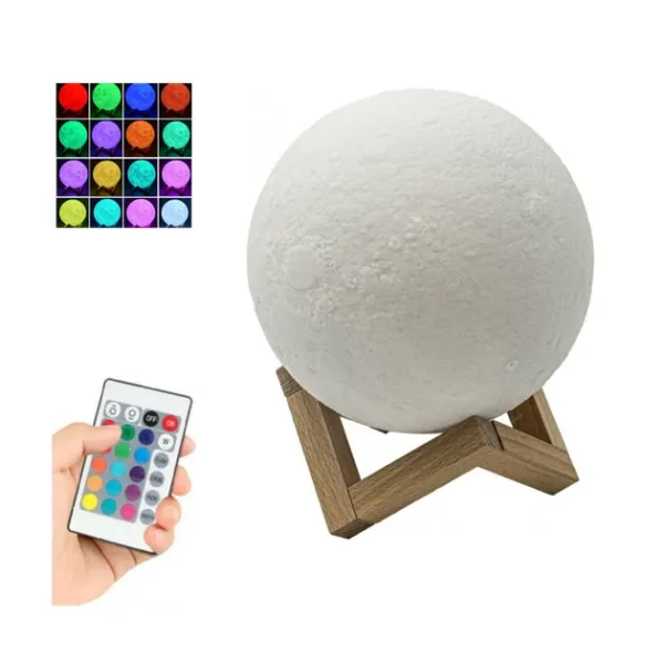 Настільний світильник Altalusse 3D RGB Magic Moon Lamp Contro Touch l 15cм