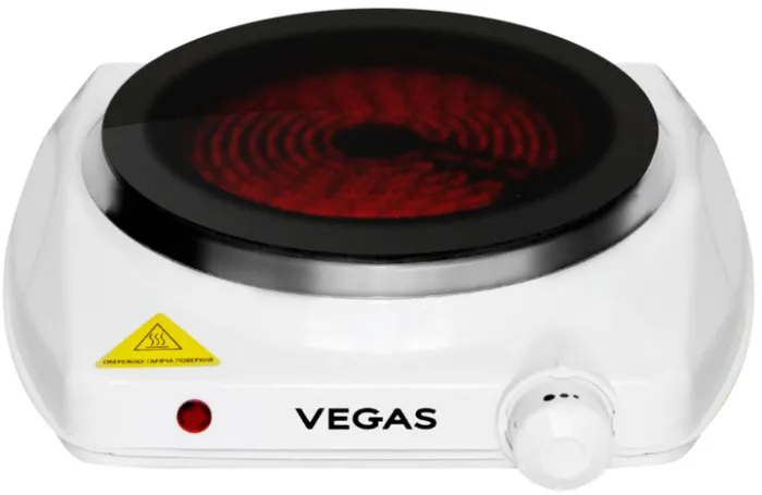 Електроплита керамічна одноконфорочна VEGAS VEC-1100W