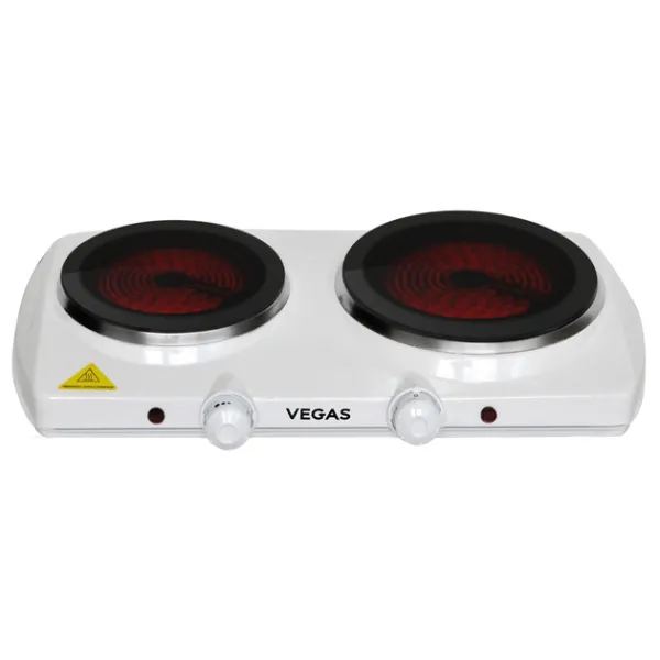 Електроплита керамічна двоконфорочна VEGAS VEC-2000W