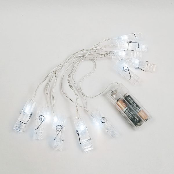 Декоративна гірлянда Altalusse INL-2704B-10 Холодний 10LED, 1,5м, 1 режим, 2*AA + 12 батарейок