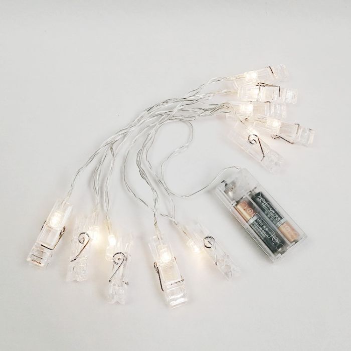Декоративна гірлянда Altalusse INL-2704B-10 Теплий 10LED, 1,5м, 1 режим, 2*AA + 12 батарейок