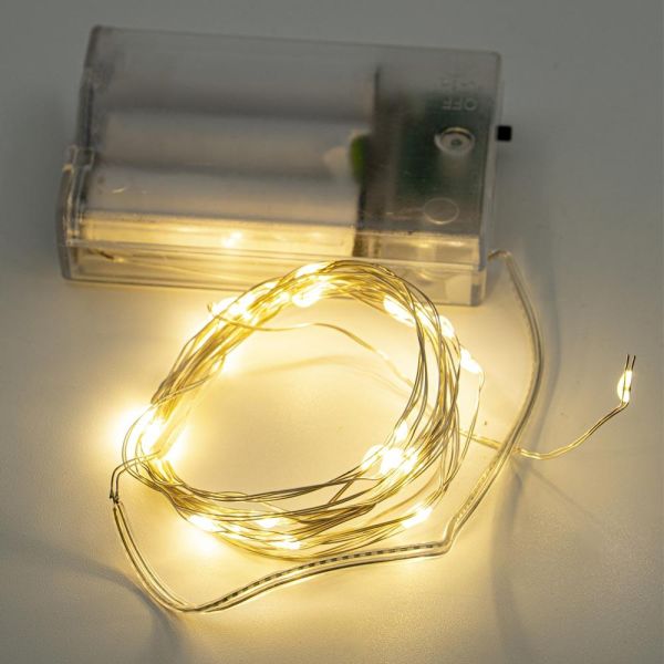 Декоративна гірлянда Altalusse INL-2105B-30 Теплий 30LED, 3м, 2 режими, 3*AA + 12 батарейок