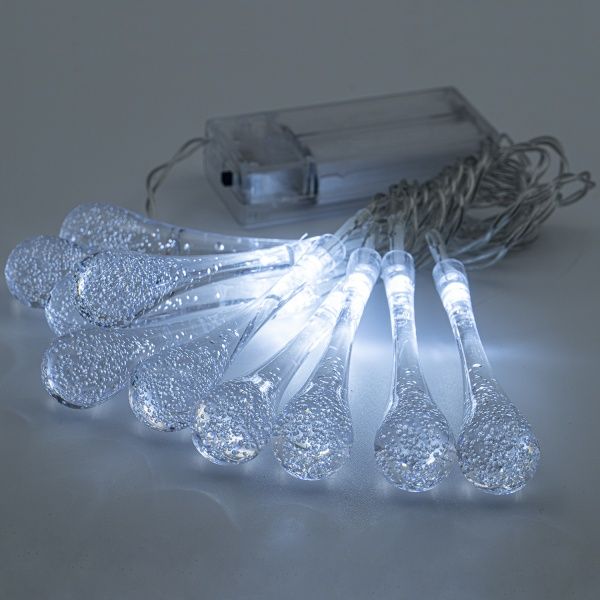Декоративна гірлянда Altalusse INL-2709B-10 Холодний 10LED, 1,5м, 1 режим, 2*AA + 12 батарейок