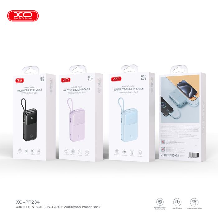 Павербанк XO PR-234 20000 mAh Purple