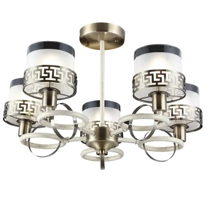 Люстра ALTALUSSE INL-6148P-05 Antique brass & Ivory