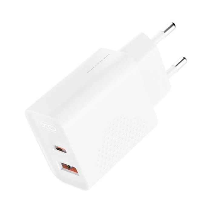 Зарядний пристрій мережевий L163 1USB-A, 1USB-С, White