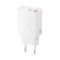 Зарядний пристрій мережевий L163 1USB-A, 1USB-С, White