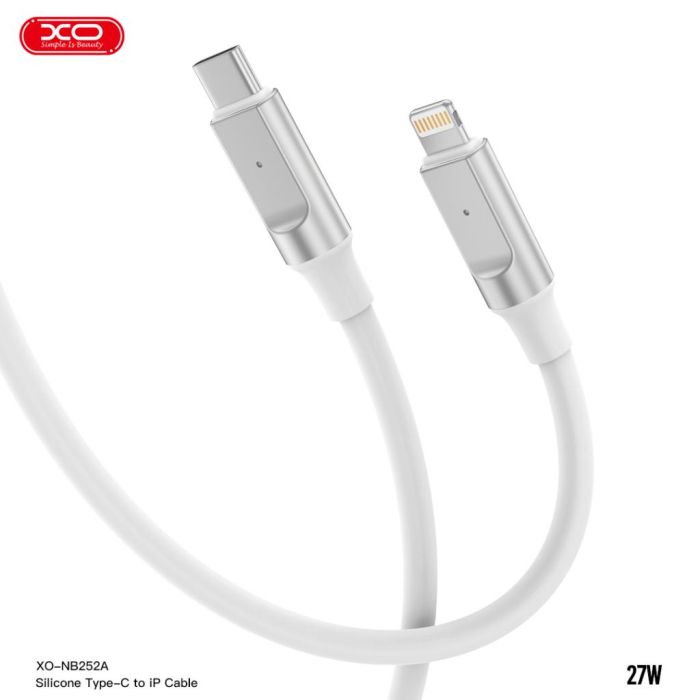 Кабель XO NB-Q252A USB-C Lightning Білий