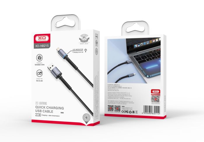 Кабель XO NB215 USB-A Lightning Чорний