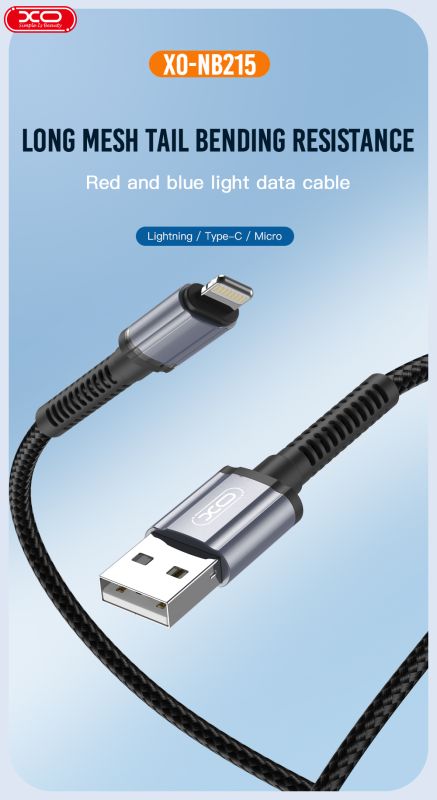 Кабель XO NB215 USB-A USB-B-Micro Чорний