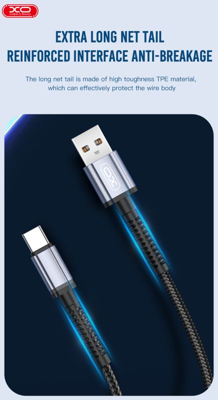 Кабель XO NB215 USB-A USB-B-Micro Чорний