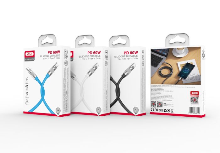Кабель XO NB-Q228B USB-C USB-C Білий
