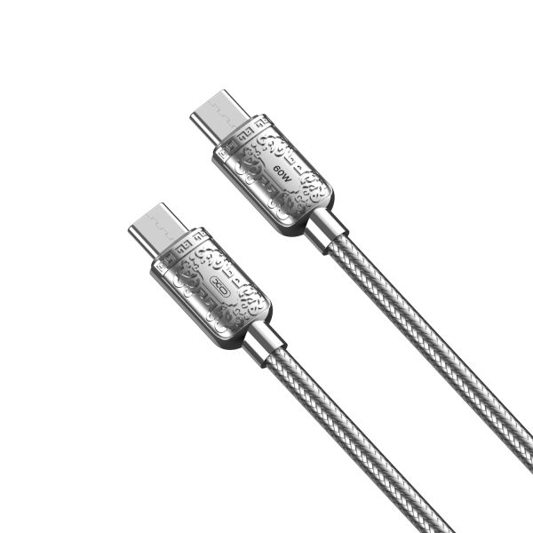 Кабель XO NB-Q217B USB-C USB-C Сріблястий