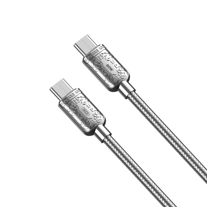 Кабель XO NB-Q217B USB-C USB-C Сріблястий