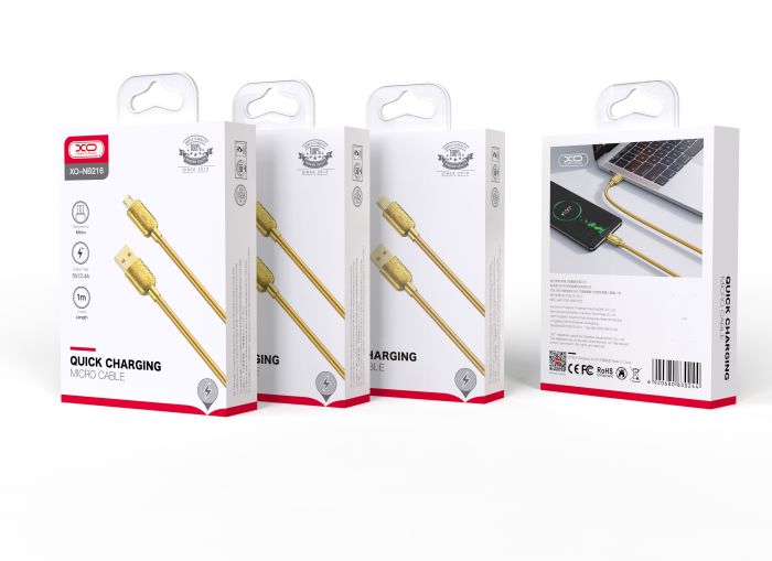 Кабель XO NB216 USB-A USB-C Золотий
