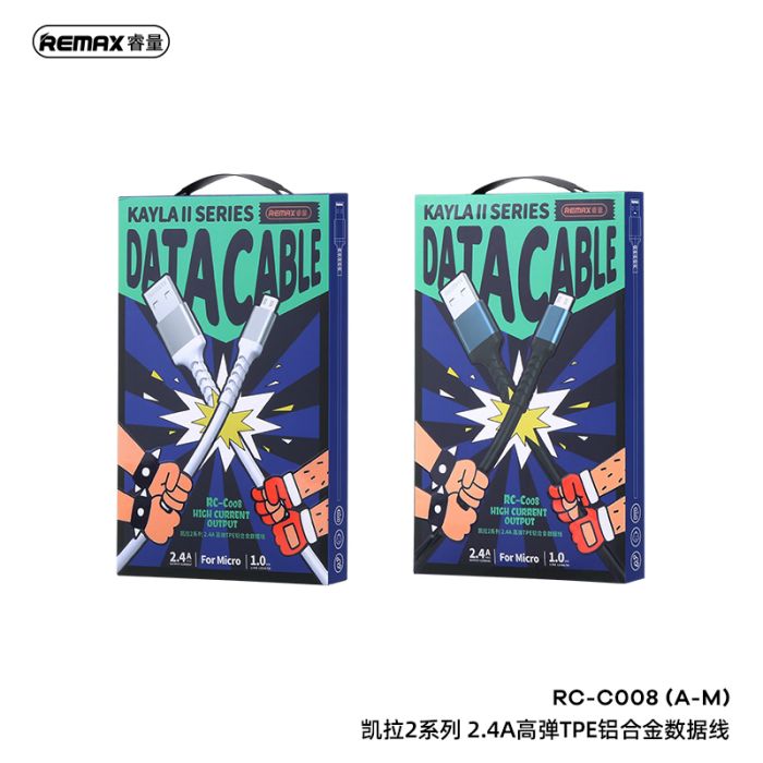 Кабель Remax RC-C008 USB-A USB-B-Micro Чорний