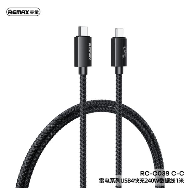 Кабель Remax RC-C039 USB-C USB-C Чорний
