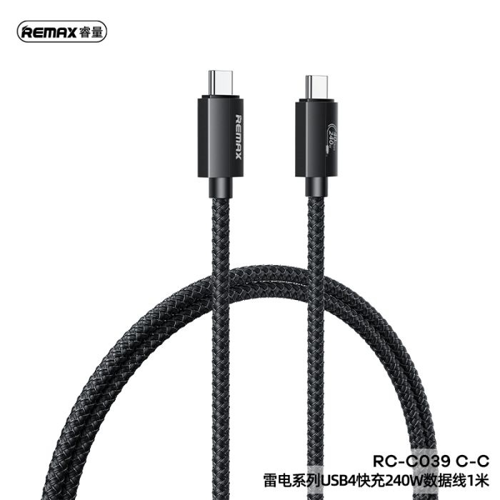 Кабель Remax RC-C039 USB-C USB-C Чорний